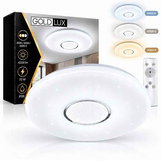 Stropní Svítidlo Led Stropní Svítidlo na omítku Kruhové svítidlo Panel Cct 51 cm Dálkový Ovladač