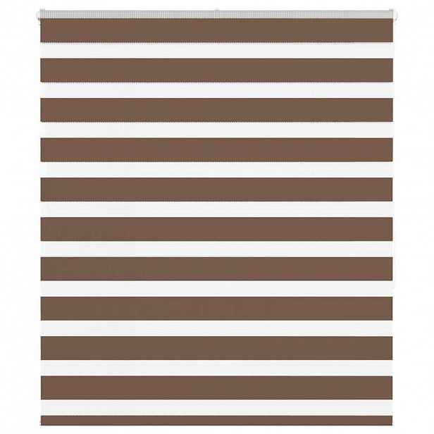 vidaXL Zebra roleta hnědá 125x150 cm šířka látky 120,9 cm polyester