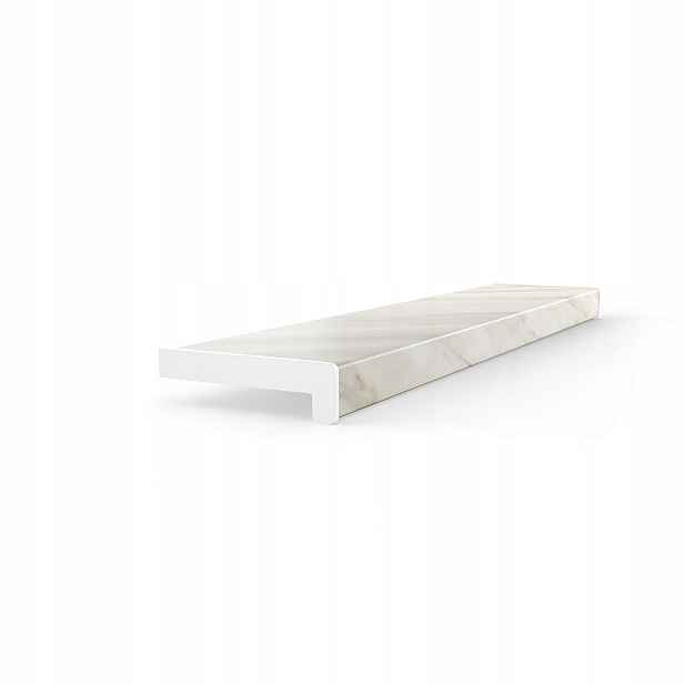 Vnitřní komorový parapet z Pvc s krytkami, šířka 30 cm, délka 100 cm, Marmur