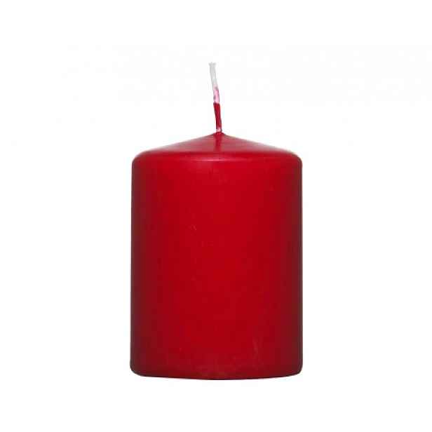 Válcová svíčka červená, 8 cm