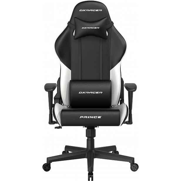 Herní židle DXRacer PRINCE černo-bílá, koženka