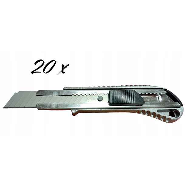 Nůž na odlamovací čepele 18 mm na tapety kovový Tapeciak Nůžky Kormax 20 ks