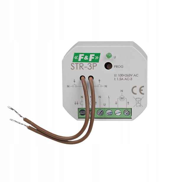 Ovladač rolet a žaluzií 230V 8A IP20 F&f STR-3P