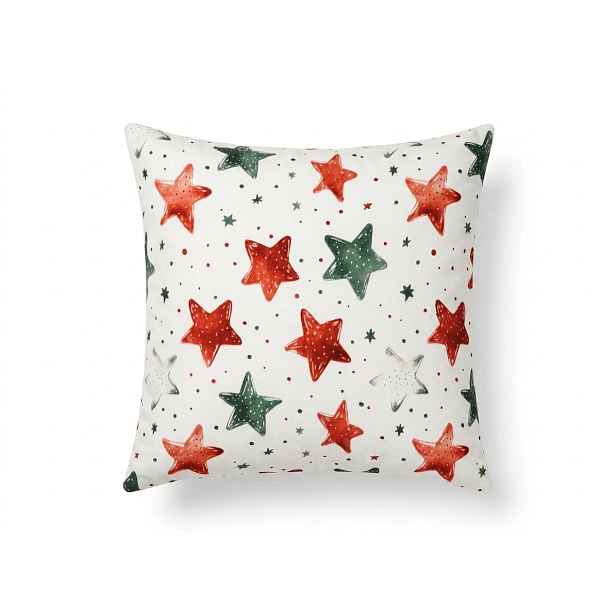 Povlak na polštář z mikrovlákna COLORFUL STARS 45x45 cm, barevný