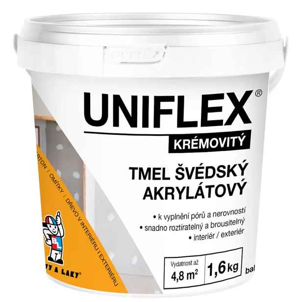 Uniflex akrylátový švédský tmel 1,6 kg