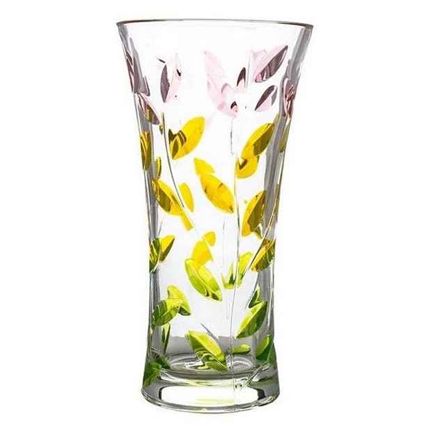 váza 28cm, BOHEMIA PR. LAURUS SPRING, barev. sklo