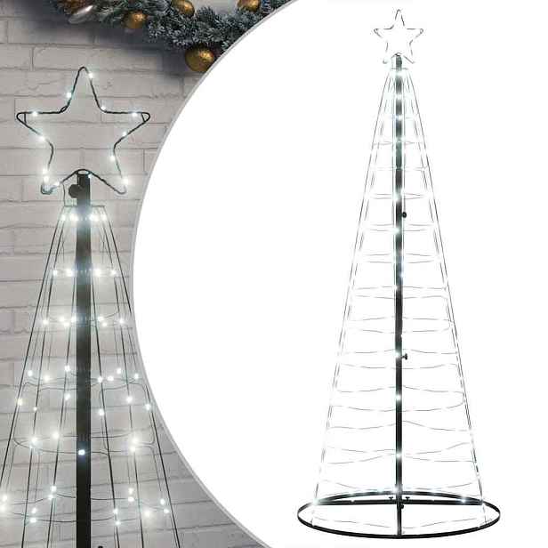vidaXL LED vánoční stromek 200 studených bílých LED diod 180 cm