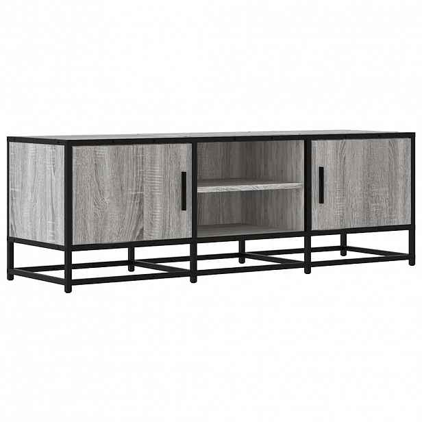 vidaXL TV skříňka šedá sonoma 120 x 35 x 41 cm kompozitní dřevo a kov
