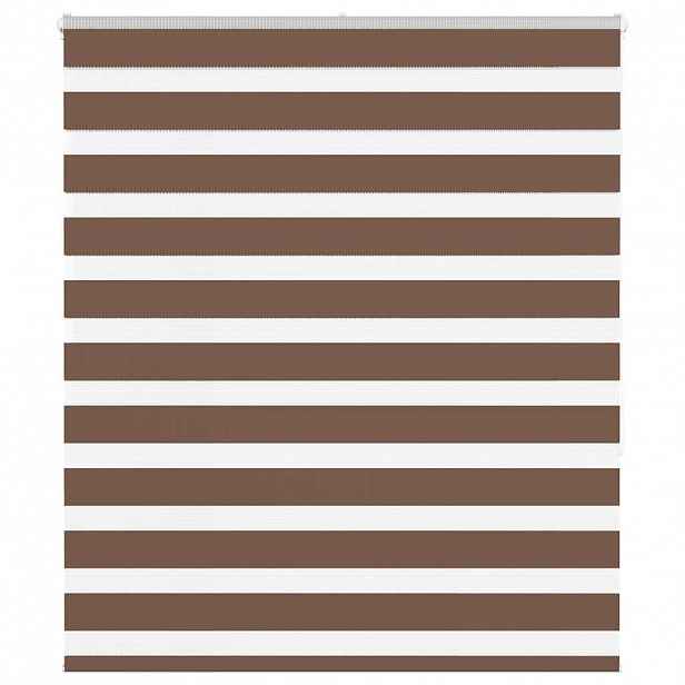 vidaXL Zebra roleta hnědá 130x150 cm šířka látky 125,9 cm polyester