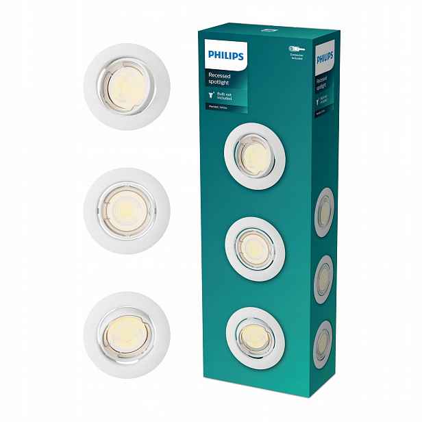 3x Halogenové podomítkové Led svítidlo GU10 s pohyblivou funkcí Peridot Philips