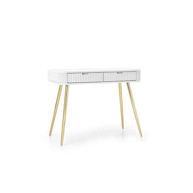 MASSENO KONZOLOVÝ STOLEK ZENZERO, 103/80/49 cm se zásuvkami, bílý