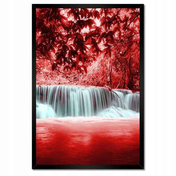 Plakáty v rámu 40x60 Červený vodopád Kaskáda