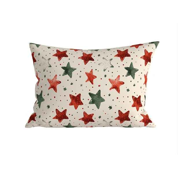 Povlak na polštář z mikrovlákna COLORFUL STARS 70x90 cm, barevný