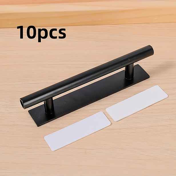 TEMU 10 ks Samolepicí plastové kliky na dveře - Snadno se lepí, moderní styl, šířka 3,5 cm, délka 15,5 cm, prostorově úsporné úchytky, více k