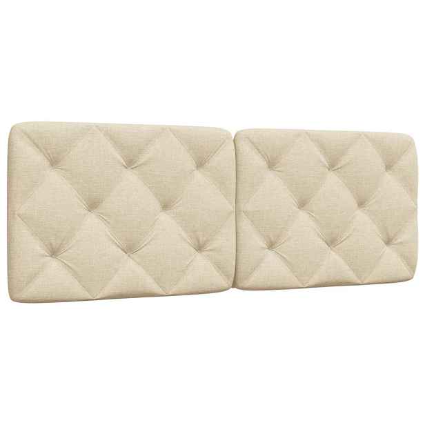 vidaXL Polštář na čelo postele krémový 120 cm textil