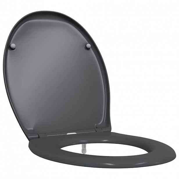 vidaXL Toaletní prkno Antracit 47 x 37 x 4 cm Duroplast