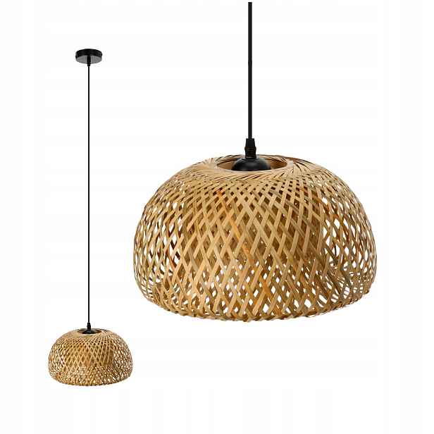 Závěsná lampa Boho malá Baku S 30 cm Bambusová 1xE27 stropní Přírodní