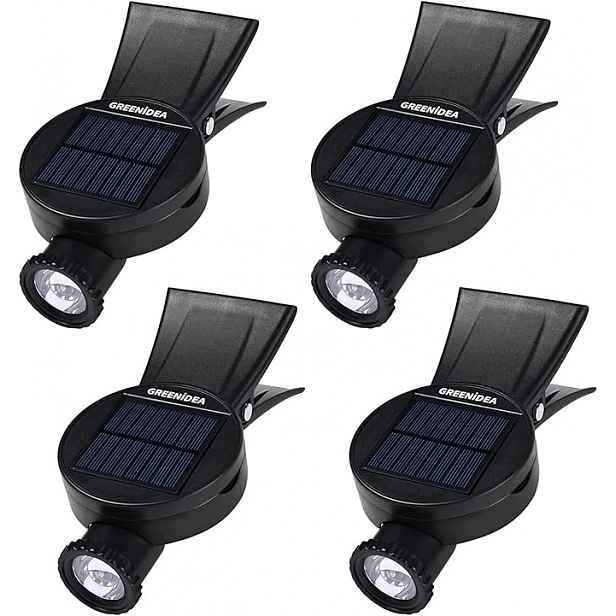 4 kusy solárních Led zahradních lamp s klipem