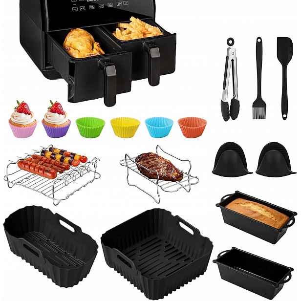 Příslušenství Pro Philips Airfryer Dual Basket 3000/5000 Set 17 v 1 Rošty