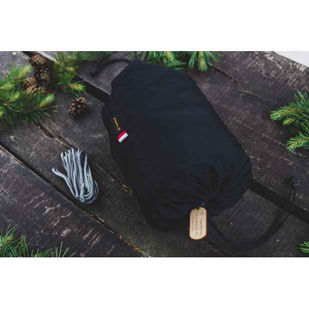 Táborová houpací síť Medvěd XL s moskytiérou Black Single Zip