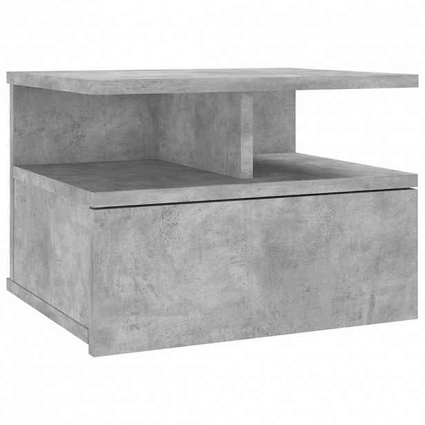 vidaXL Nástěnný noční stolek beronově šedý 40x31x27cm kompozitní dřevo