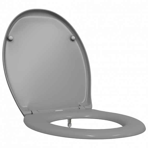 vidaXL Toaletní prkno Šedá 47 x 37 x 4 cm Duroplast