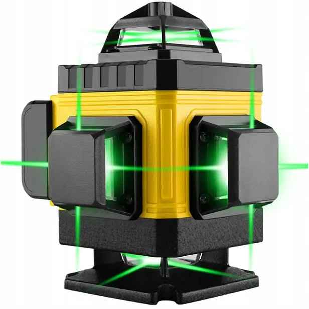 Laserová vodováha 4D 16 linií 360° zelený laser ovladač 2 akumulátory