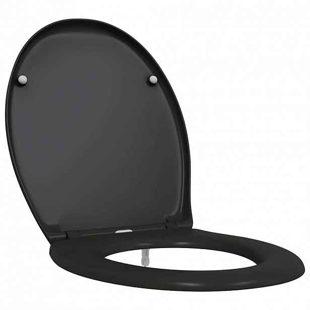 vidaXL Toaletní prkno Černá 47 x 37 x 4 cm Duroplast