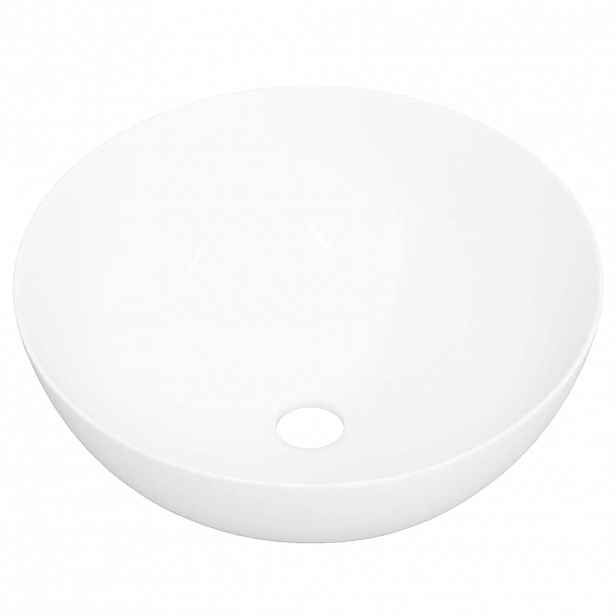 vidaXL Umyvadlo bílé 36 x 15 cm keramika kulaté