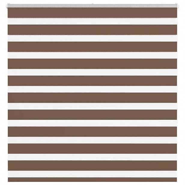 vidaXL Zebra roleta hnědá 145x150 cm šířka látky 140,9 cm polyester