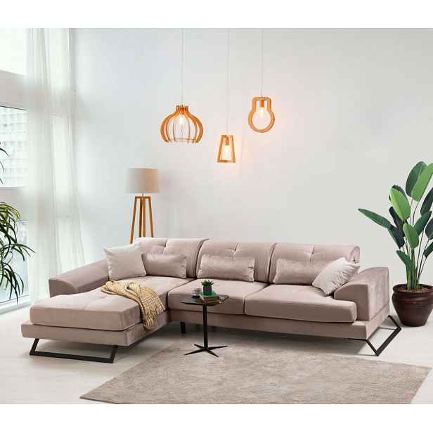Rohová sedací souprava Frido Corner Left (Chl+3R) - Beige