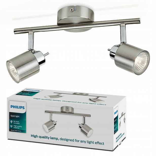 Stropní Svítidlo Reflektor Nástěnný2x GU10 nikl Meranti Philips