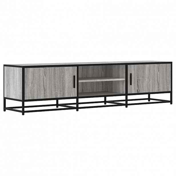 vidaXL TV skříňka šedá sonoma 160 x 35 x 41 cm kompozitní dřevo a kov