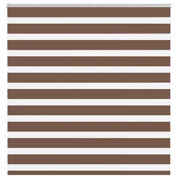 vidaXL Zebra roleta hnědá 150x150 cm šířka látky 145,9 cm polyester