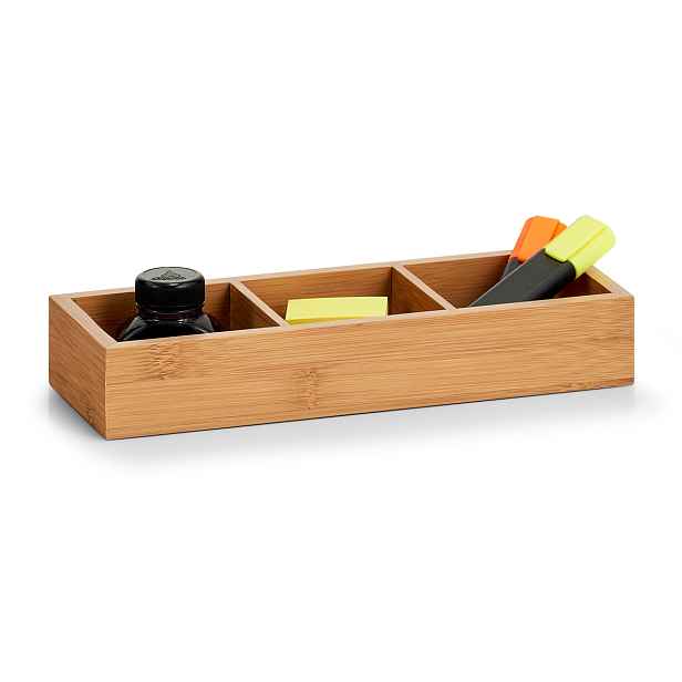 Zeller Present Úložný box s přepážkami, organizér do šuplíku, 3 části, DIVIDE, 28x10x5