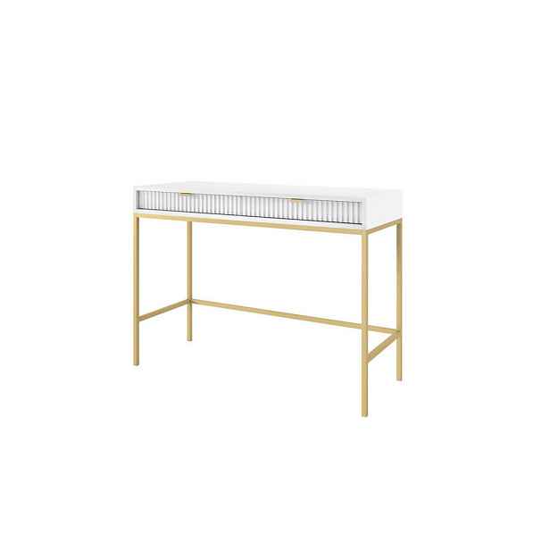 MASSENO KONZOLOVÝ STOLEK STELLARE, 104/78/50 cm se zásuvkami, bílý