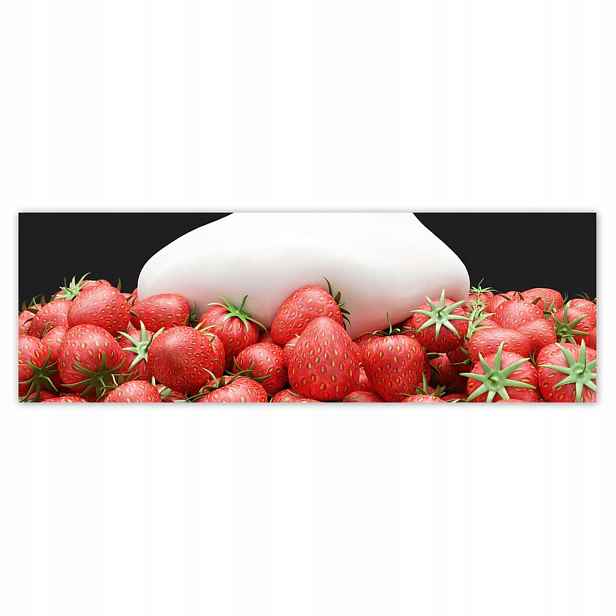 Plakáty 200x66 Jahody s 3D mlékem