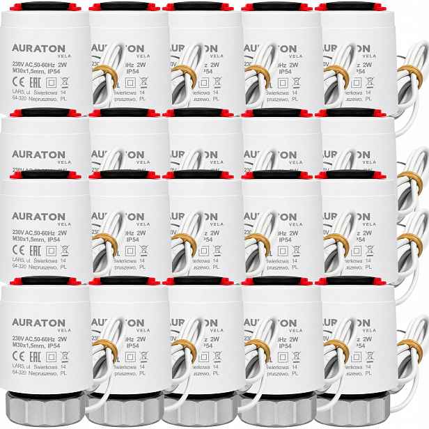 Termoelektrický Tepelný Pohon M30x1,5 Pro Rozdělovač Auraton 20 Ks