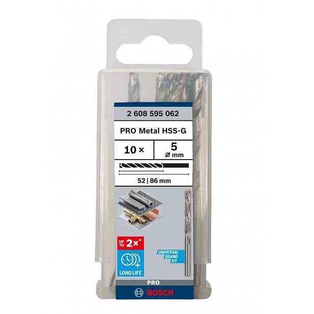 Bosch - Sada vrtáků do kovu, 5x86 mm, 10 ks 2608595062