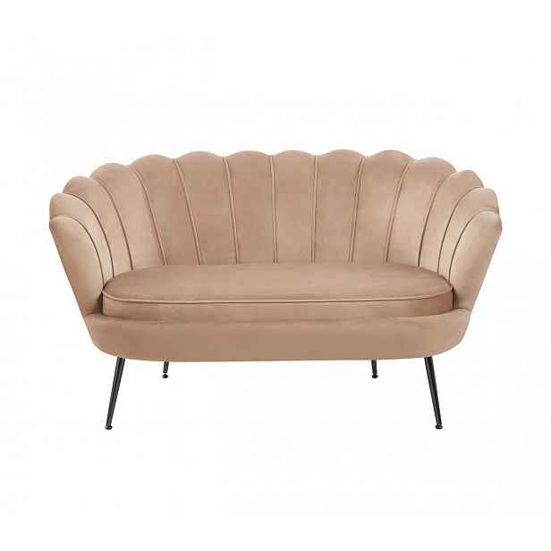 Elegantní dvoumístná pohovka IGLIKA - cappucino / černé nožky