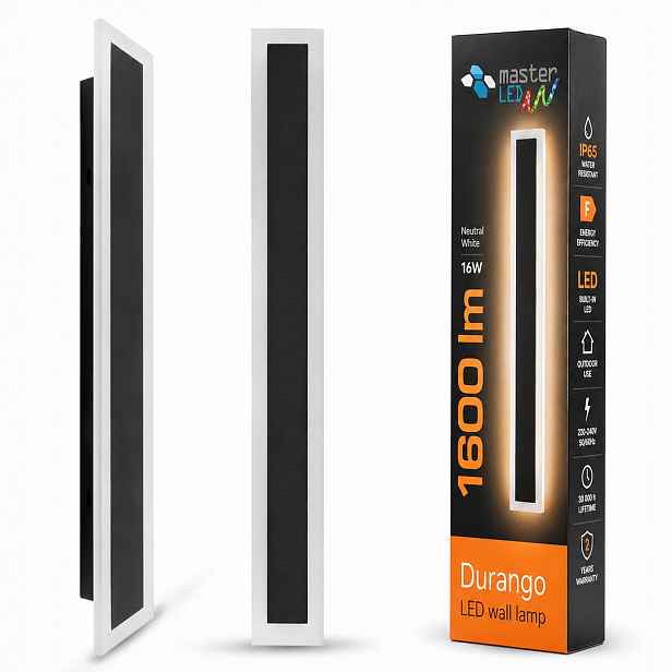 Nástěnné Led svítidlo pro fasádu, zahradní venkovní lampa 16W 4000K 80cm