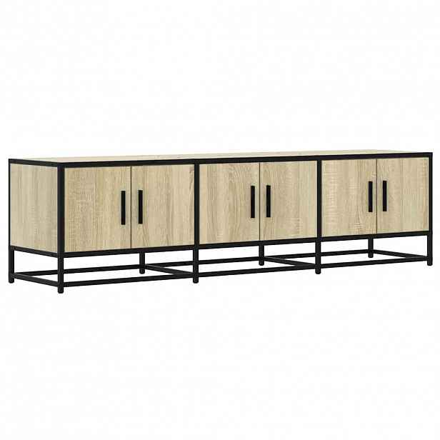 vidaXL TV skříňka dub sonoma 150 x 35 x 41 cm kompozitní dřevo a kov