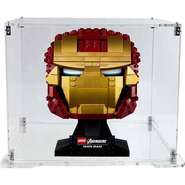 Vitrína s podstavcem Drewlandia pro sadu Lego 76165 Marvel Iron Manova helma