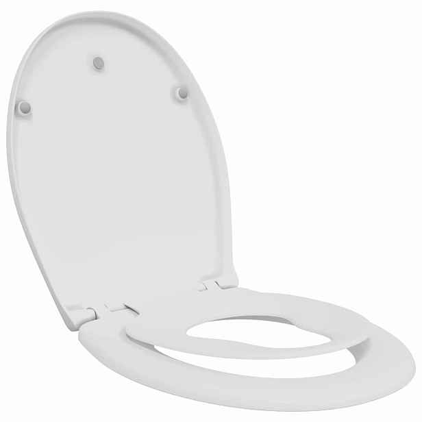 vidaXL Toaletní prkno Bílá 47 x 37 x 4 cm Duroplast