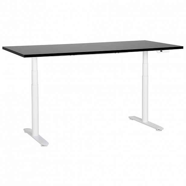 Beliani PSACÍ STŮL černobílý 180/80 cm elektrický výškově nastavitelný Destin IV