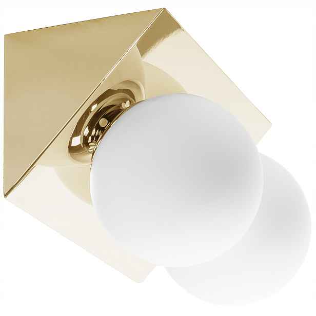 Nástěnná Lampa Kovová Zlatá, Bílá, Stínidlo