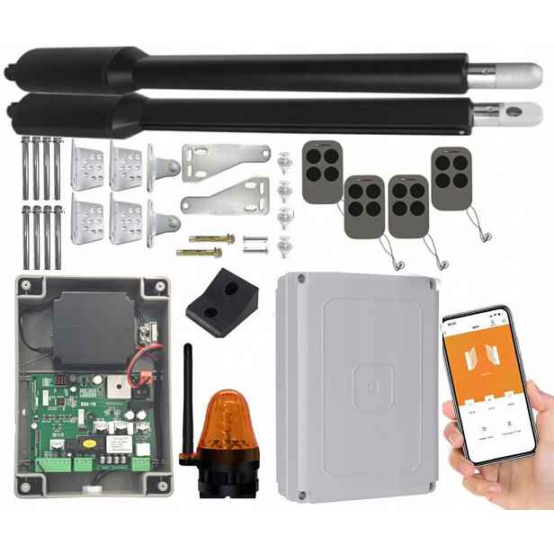 Sada pro dvoukřídlou bránu NX300 2x3m 600 kg WiFI Bt Lampa 4xPilot