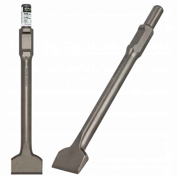 Široké Dláto Hex 30 75 X 410 MM Pro Betonu Kamene Tvárnic Stalco
