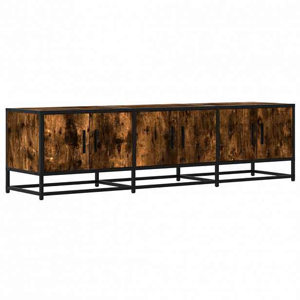 vidaXL TV skříňka kouřový dub 150 x 35 x 41 cm kompozitní dřevo a kov