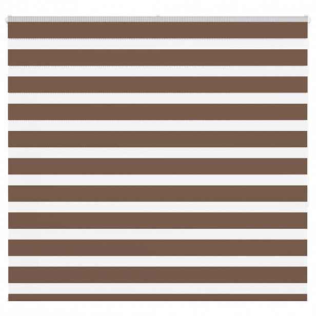 vidaXL Zebra roleta hnědá 160x150 cm šířka látky 155,9 cm polyester